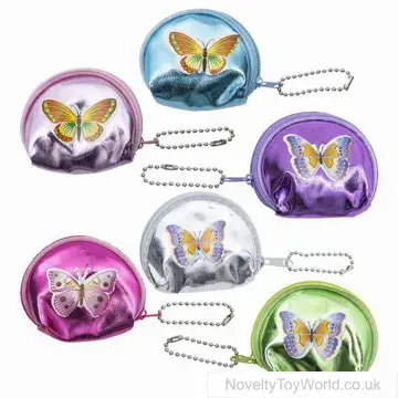 Girl's Butterfly Mini Purse Keyring (6.5cm)