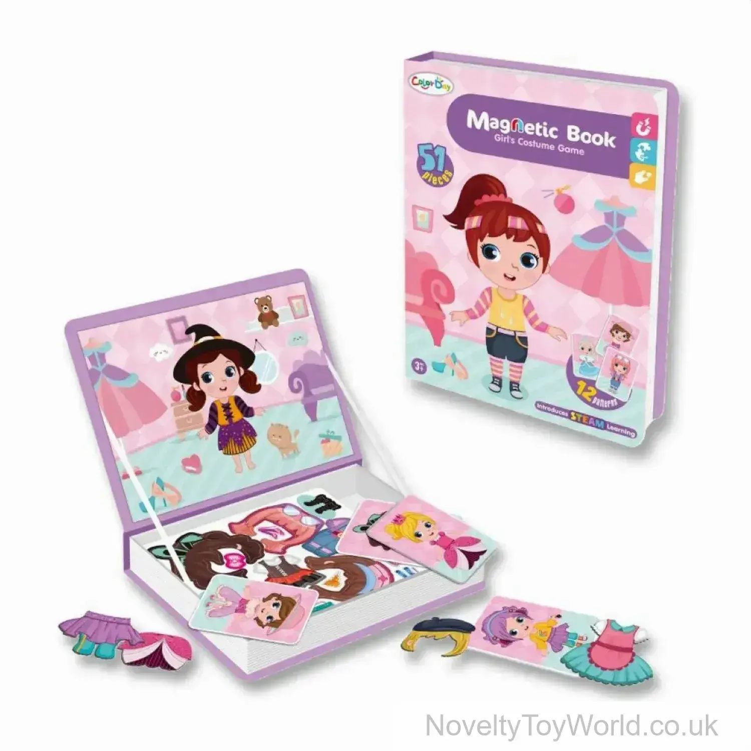 Girl's Magnetic Fashion Design Your Own Costume Set (26cm