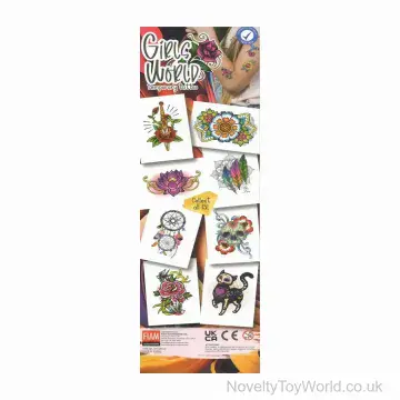 Girl's World Flat Pack Vending Tattoos