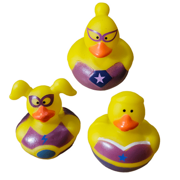 Girl Superhero Novelty Rubber Ducks (5cm)