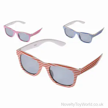 Girls Candy Striped Colourful Frame Sunglasses