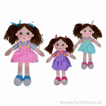 Girls Rag Doll in Dresses - 3 Assorted (35cm)