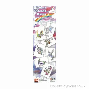 Glitter Enchanted Unicorn Flat Pack Vending Tattoos