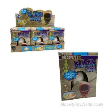 Glow In The Dark Alien Fossils Digging Playset Kit - Boxed (38cm)