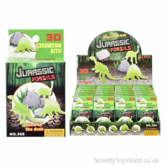 Glow In The Dark Dinosaur Fossils Dig Kit | DIY Dino Toys