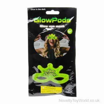 Glow in the Dark Happy Birthday Face Mask - Adult Size