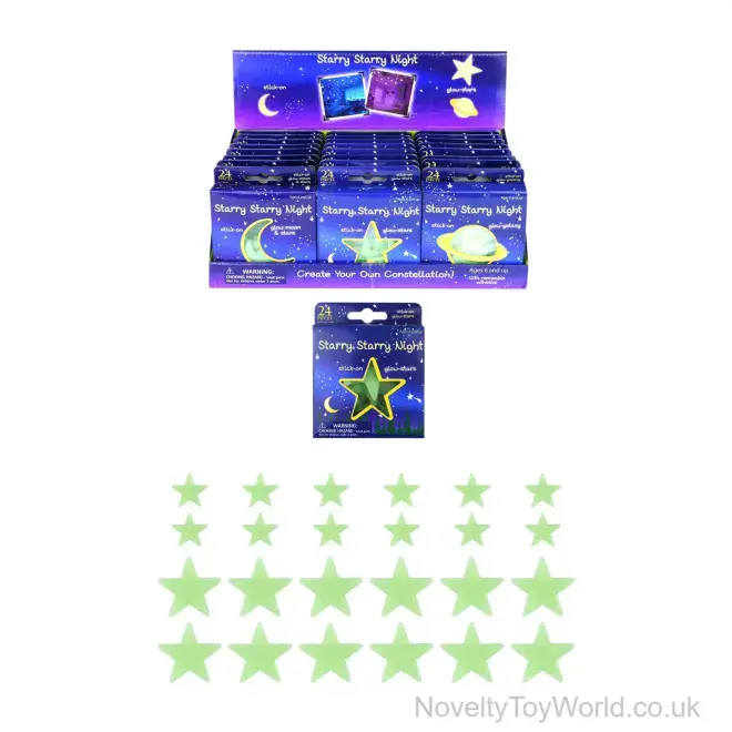 Glow in the Dark Moon & Stars (£0.49 per unit) | Wholesale Bedroom Decorations