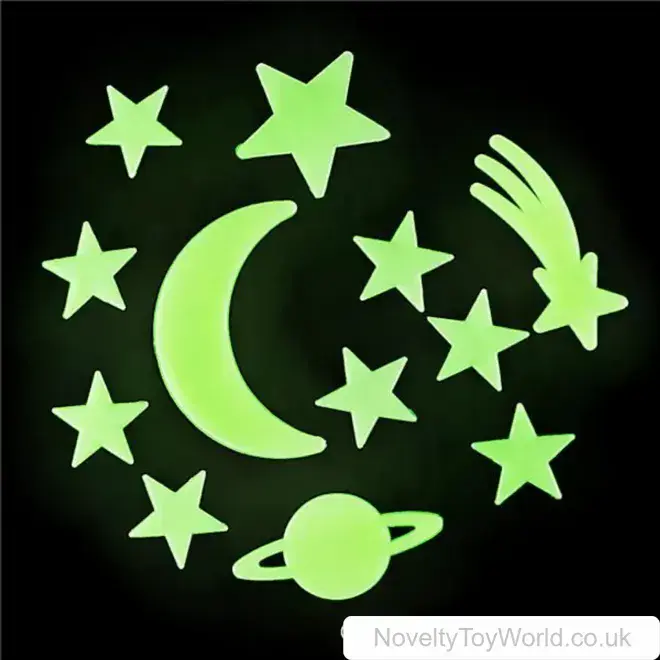 Wholesale | Glow In The Dark Stars & Moon Space Decorations | Bulk Buy Novelty Toys
