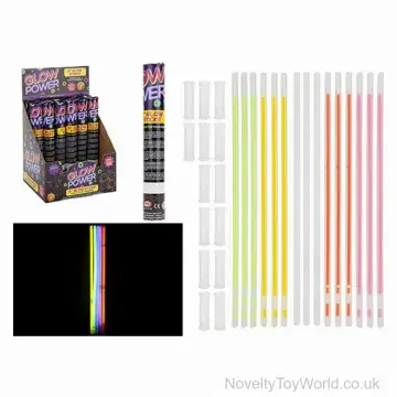 Glow Necklaces in Assorted Colours - With Connectors (20cm)