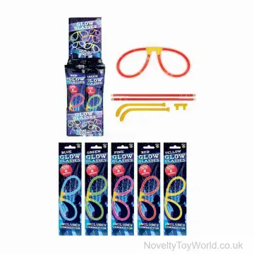 Glow Novelty Party Glasses Assortment - In Retail Bag