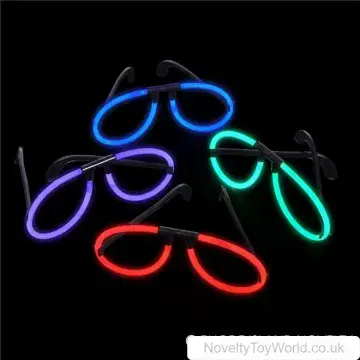 Glow Novelty Party Glasses - Various Glow Colours