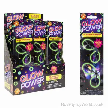 Glow Power Party Glasses Assorted Colours - Packs of 2