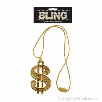 Gold Dollar Bling Necklace (11cm)