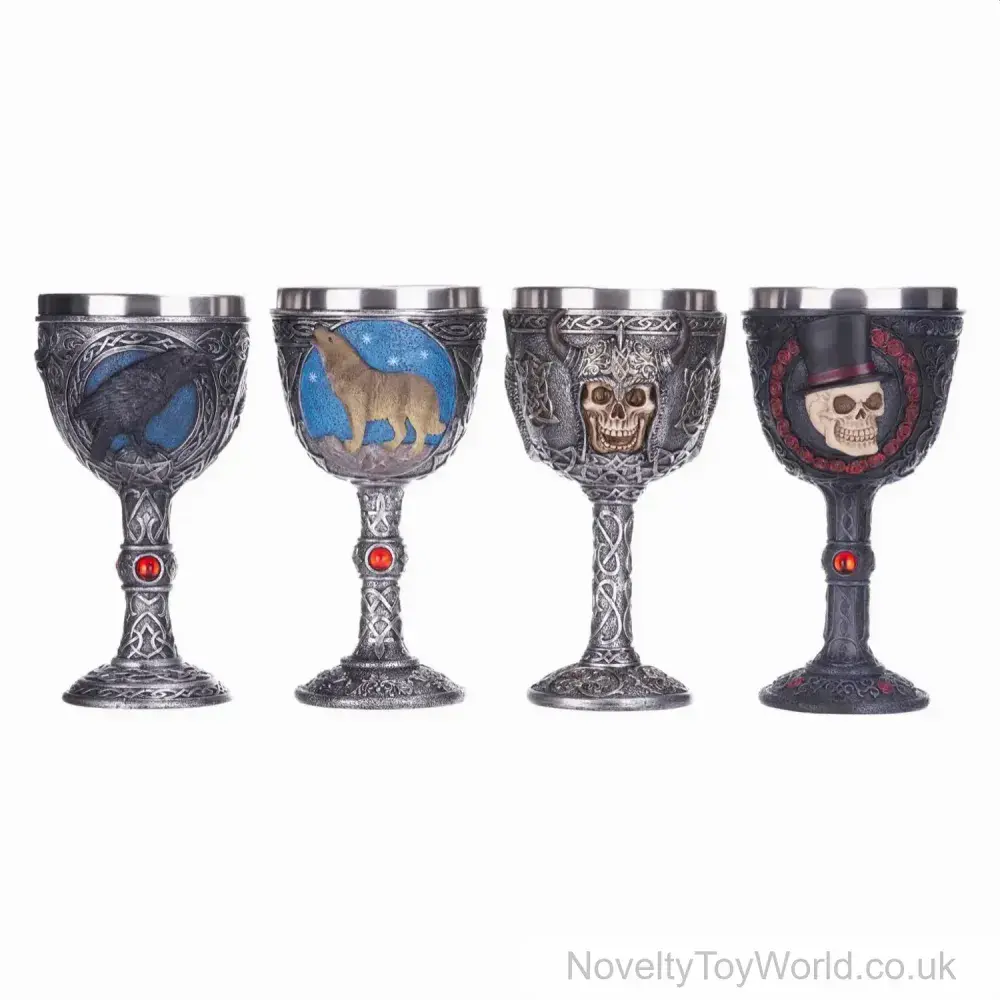 Wholesale Gothic Skull, Wolf & Crow Goblets Novelty Cups