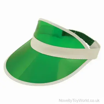 Green Clear Novelty Golf or Poker Visor - Adult