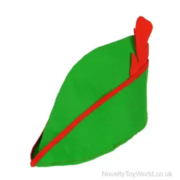 Green Felt Robin Hood Hat With Feather - Adult