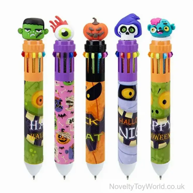Halloween 10 Colour Click Pen | Cut Price Wholesale Kid's Stationery UK