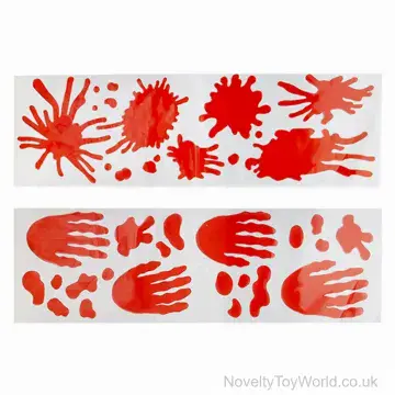 Halloween Gel Blood Window Stickers 3 Assorted