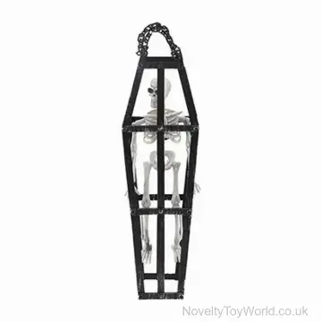 Halloween Hanging Skeleton in Coffin Decoration (40cm)