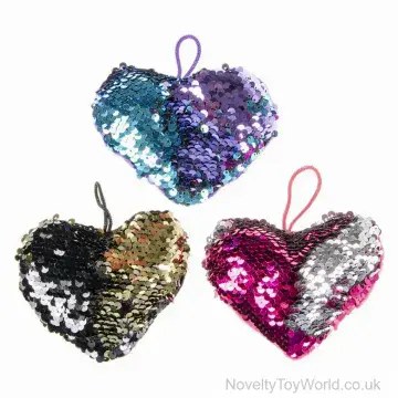 Hangable Soft Sequin Heart (12cm)