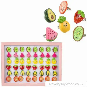 Happy Fruit Rings for Children - Stretch Fit (2.5cm)