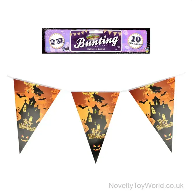 Happy Halloween Bunting Banner With 10 Flags (2M) | Wholesale