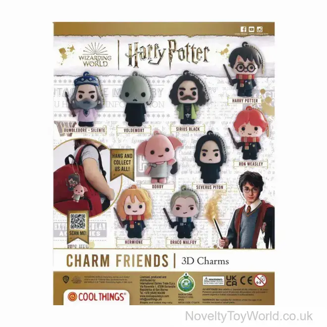 Harry Potter 3D Backpack Charms in 50mm Vending Capsule | Wholesale