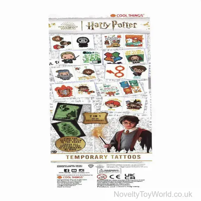 Harry Potter Licensed Flat Pack Vending Tattoos | Wholesale Amusements