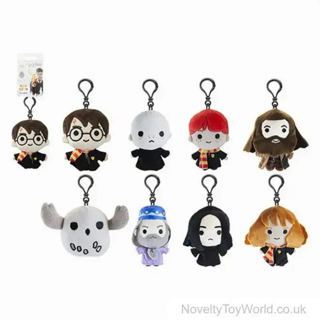 Harry Potter Soft Toy Bag Clip (12cm) | Mix of 8 Characters | Bulk Discount Toys UK