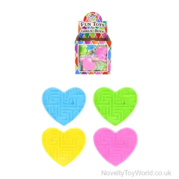 Heart Shaped Pinball Maze - 4 Assorted Designs (5cm)