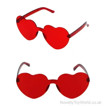 Heart Shaped Red Glasses - Adult