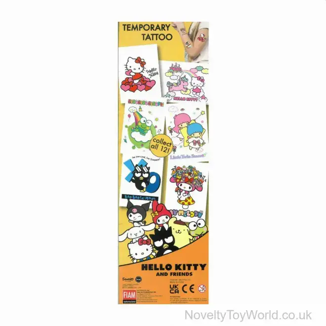 Hello Kitty & Friends Flat Pack Vending Tattoos | Amusements Wholesale