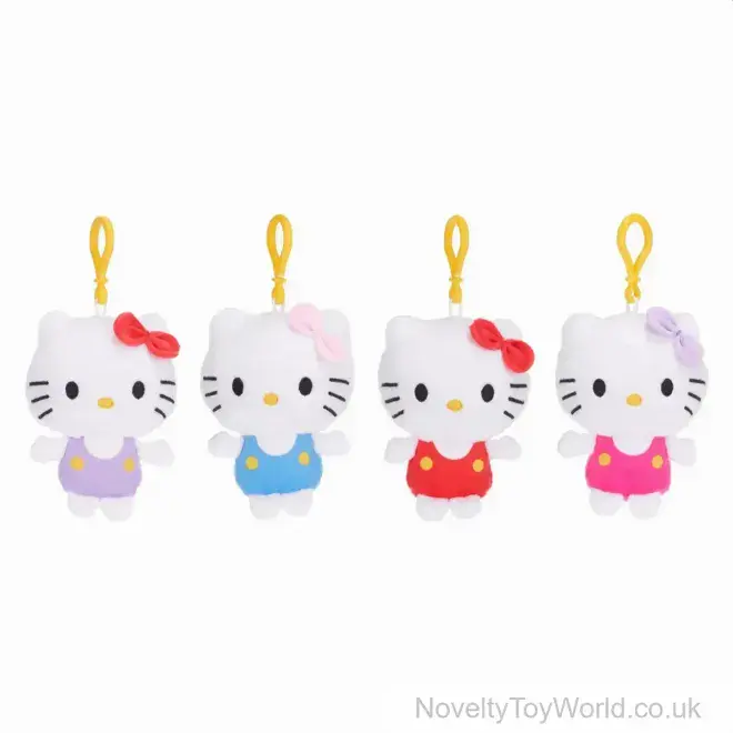 Hello Kitty Soft Toy Bag Clip (10cm) | Wholesale Branded Toys UK
