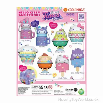 Hello Kitty Sweet Themed Bag and Keyring Charms - 50mm Vending Capsule