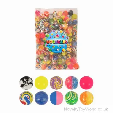 High Bounce Bouncy Ball Assortment - Price Per Bag of 100 (3.3cm)