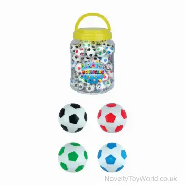 High Bounce Football Bouncy Ball in Tub (3.3cm)