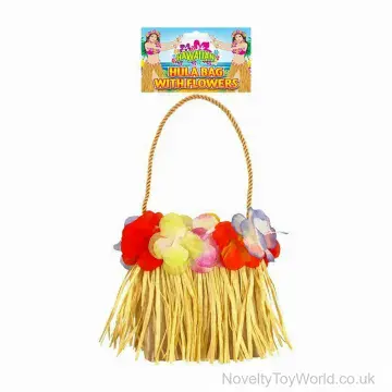 Hula Party Basket With Flowers - Prize Giveaway Bag