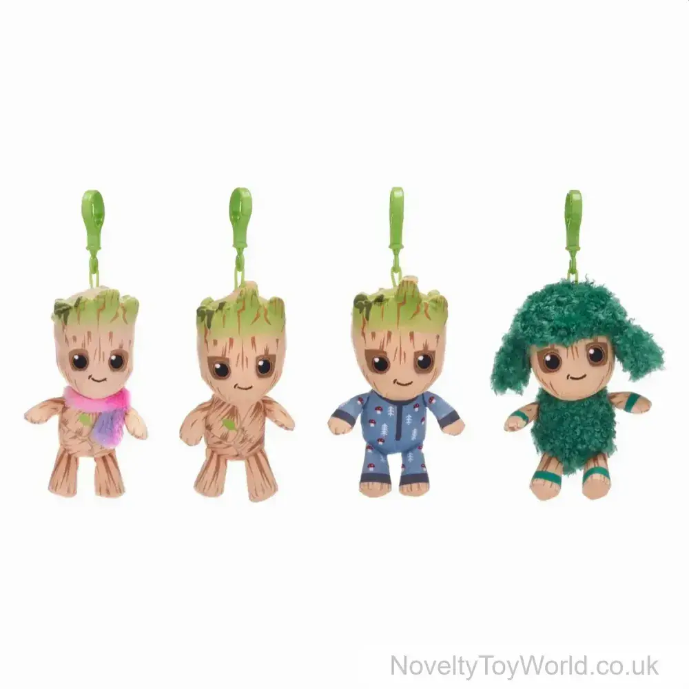 I Am Groot Baby Groot Soft Toy Bag Clip 4 Assorted 13cm Bulk Buy