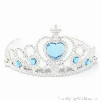 Ice Blue Heart Jewel Plastic Tiara