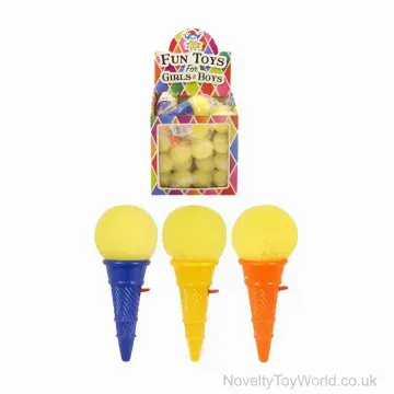 Ice Cream Cone Click & Pop Novelty Toy (9cm)