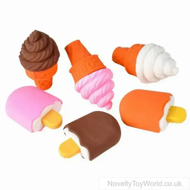 Bulk Buy | Ice Cream Novelty Eraser Rubbers (3.5cm) | Wholesale Party Bag Fillers