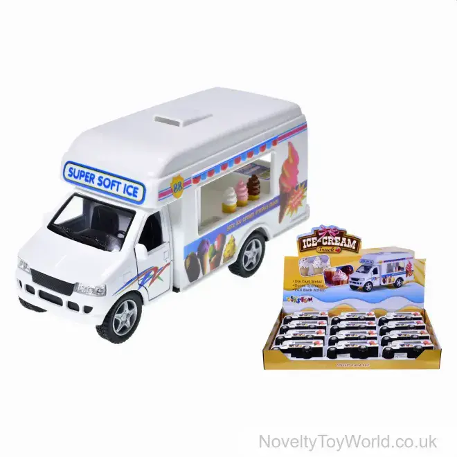 Ice Cream Van Toy - Friction Powered (13cm) | Bulk Toy Cars UK