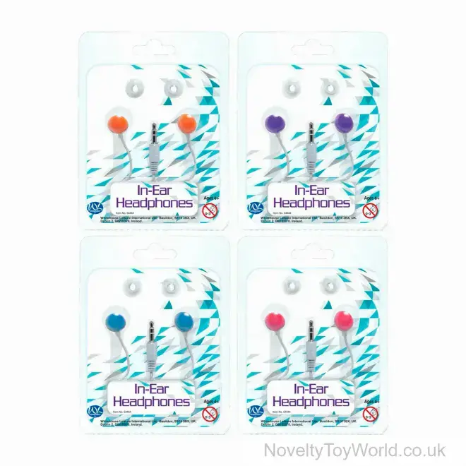 In Ear Wired Headphones in Display - 4 Assorted | Wholesale Headphones