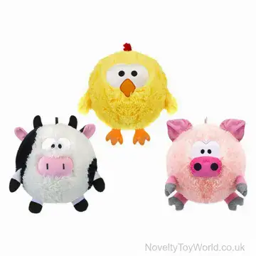Inflatable Farm Animal Soft Plush Toy - 3 Assorted (45cm)