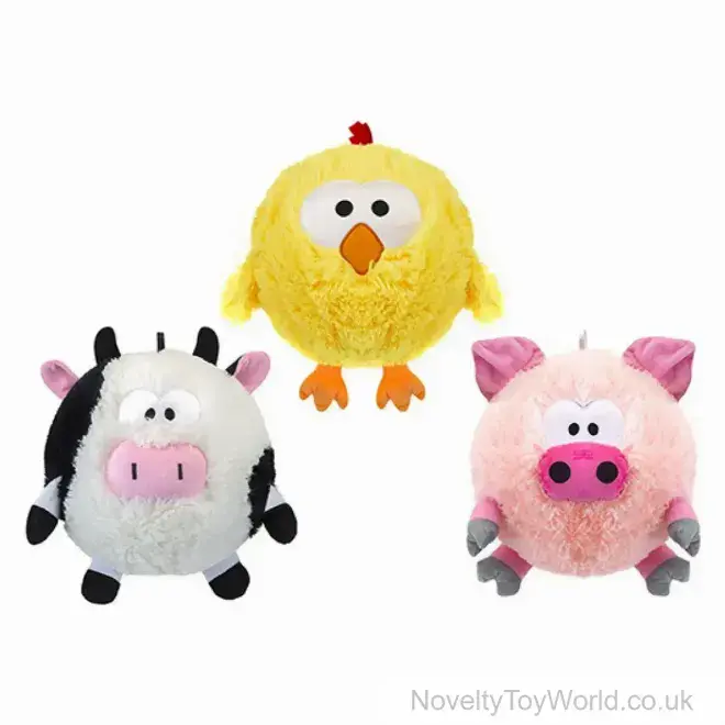 Inflatable Farm Animal Soft Plush Toy - 3 Assorted (45cm) | Wholesale Soft Toys