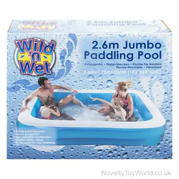 Inflatable Jumbo Paddling Pool (2.6m x 1.7m)