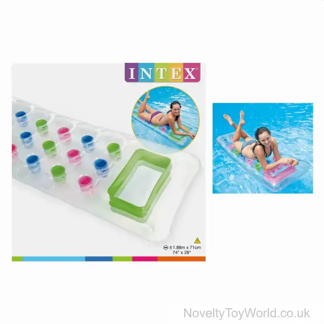 Bulk Buy Inflatable Lilo 18 Pocket Comfy Pool Lounger (188cm) | Wholesale UK