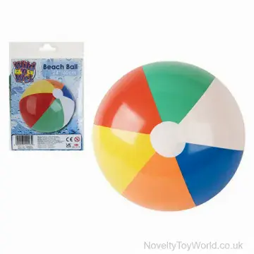 Inflatable Multicoloured Beach Ball - 60cm
