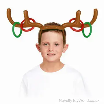 Inflatable Reindeer Antlers Ring Toss Game