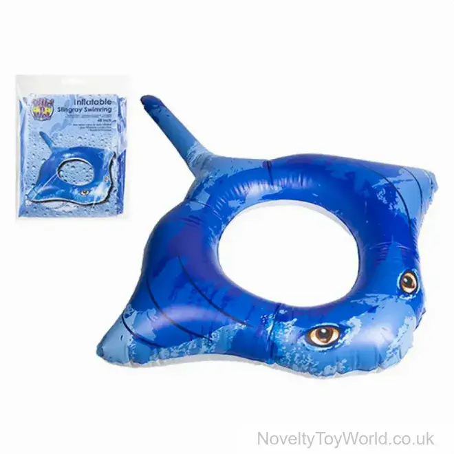 Bulk Buy Inflatable Stingray Swimming Ring (120cm) | Wholesale Pool Toys